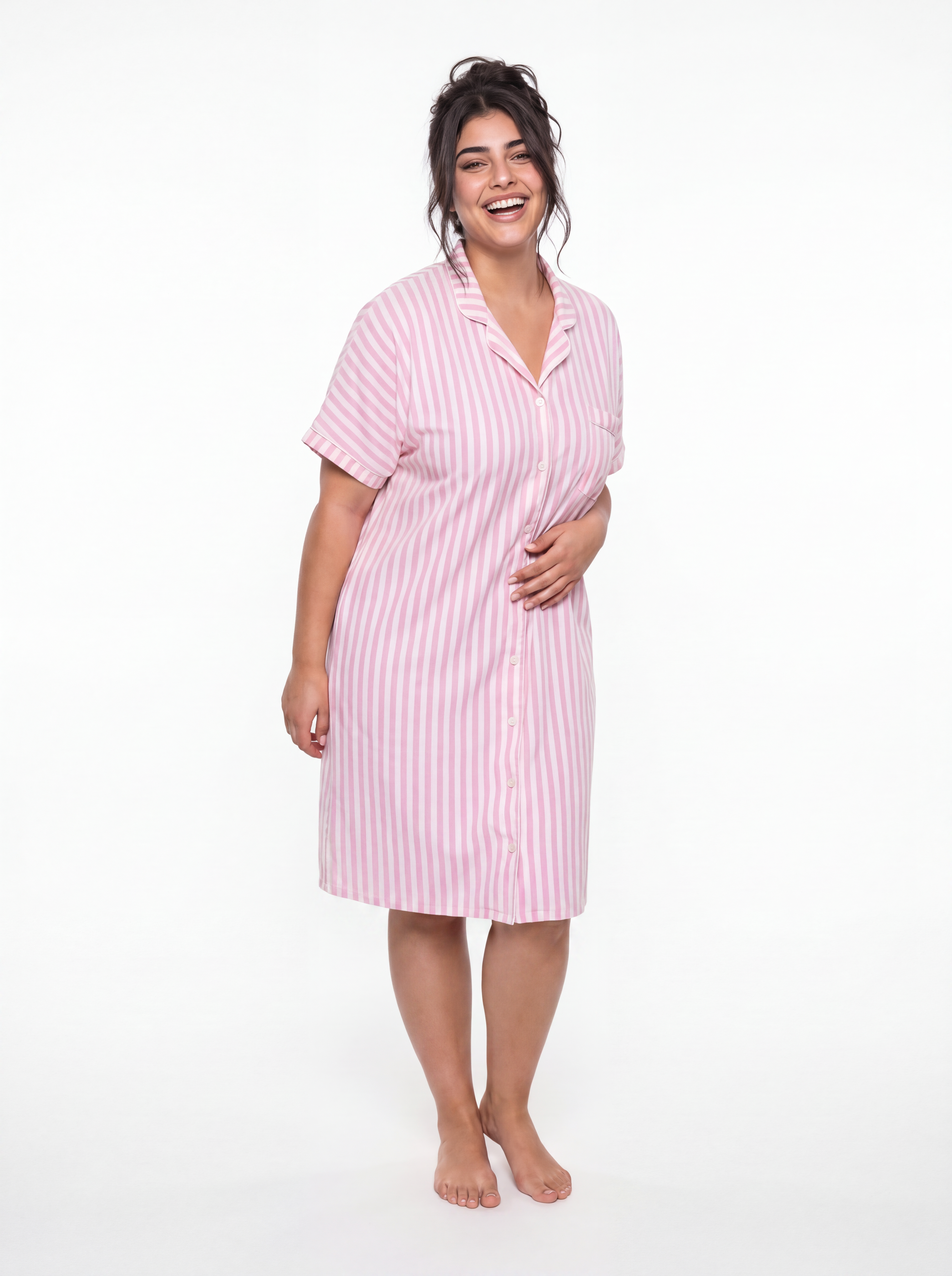 Striped Nightshirt - Pink Secondary image