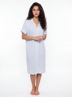Striped Nightshirt - Baby Blue