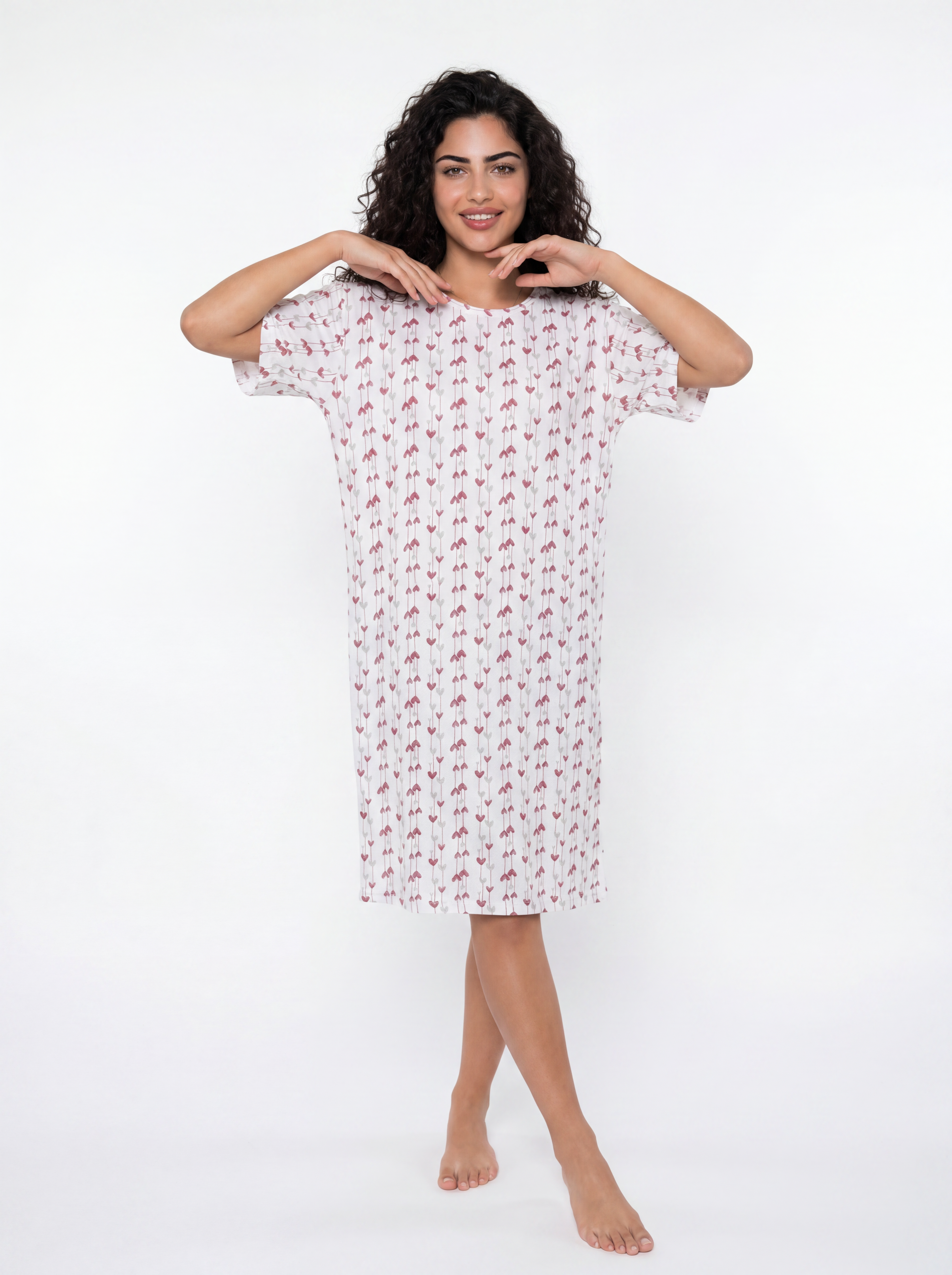 Cotton Nightshirt - Maroon
