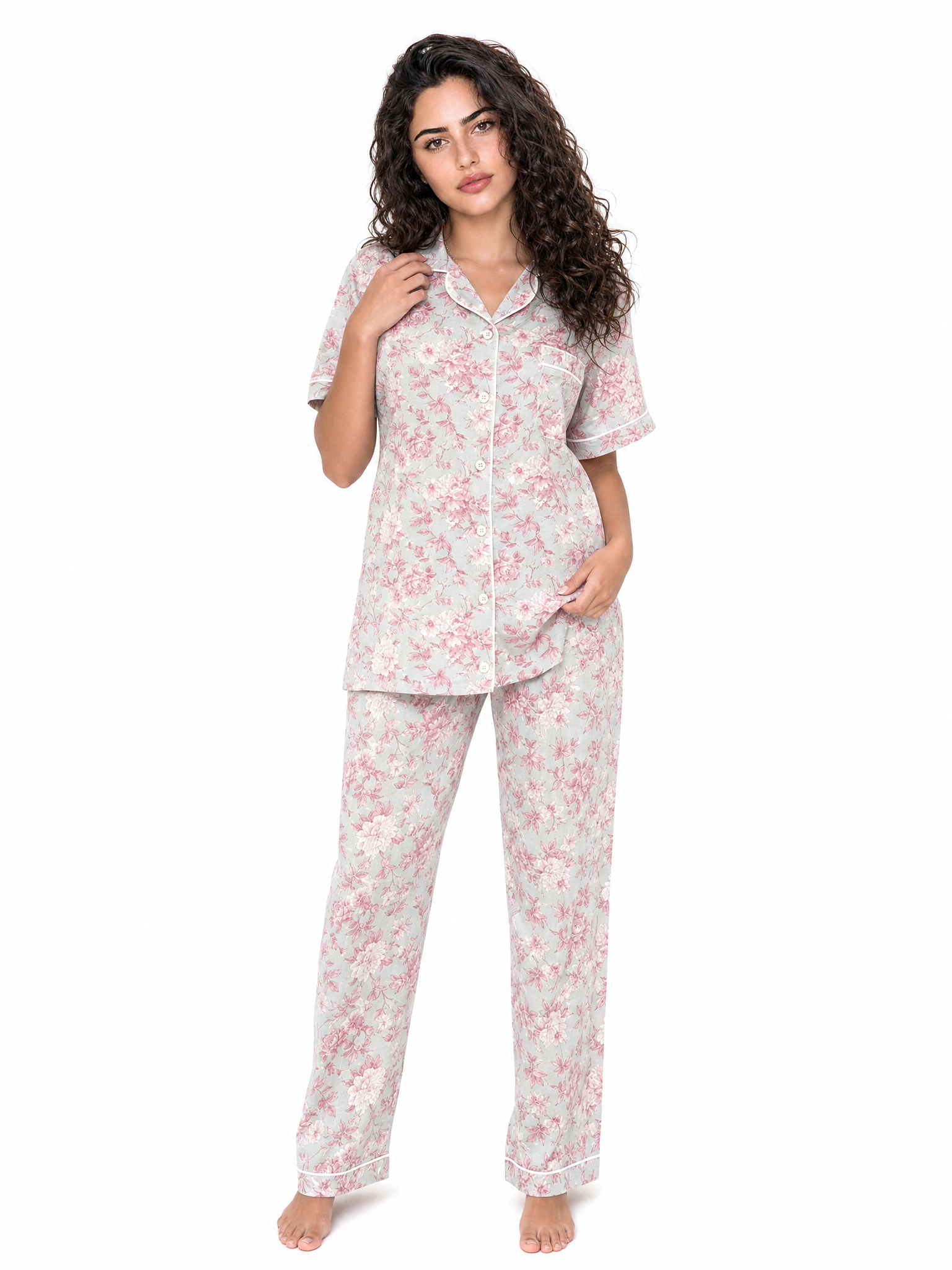 Floral Cotton pajama - Kashmir