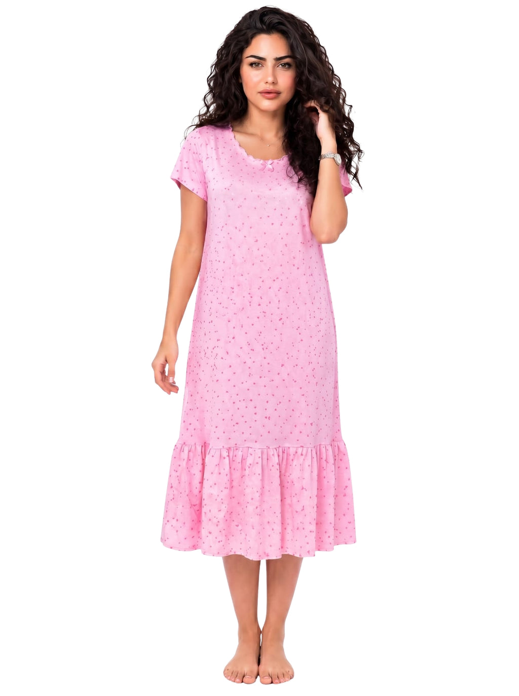 Cotton Nightgown - Pink/ fuchsia