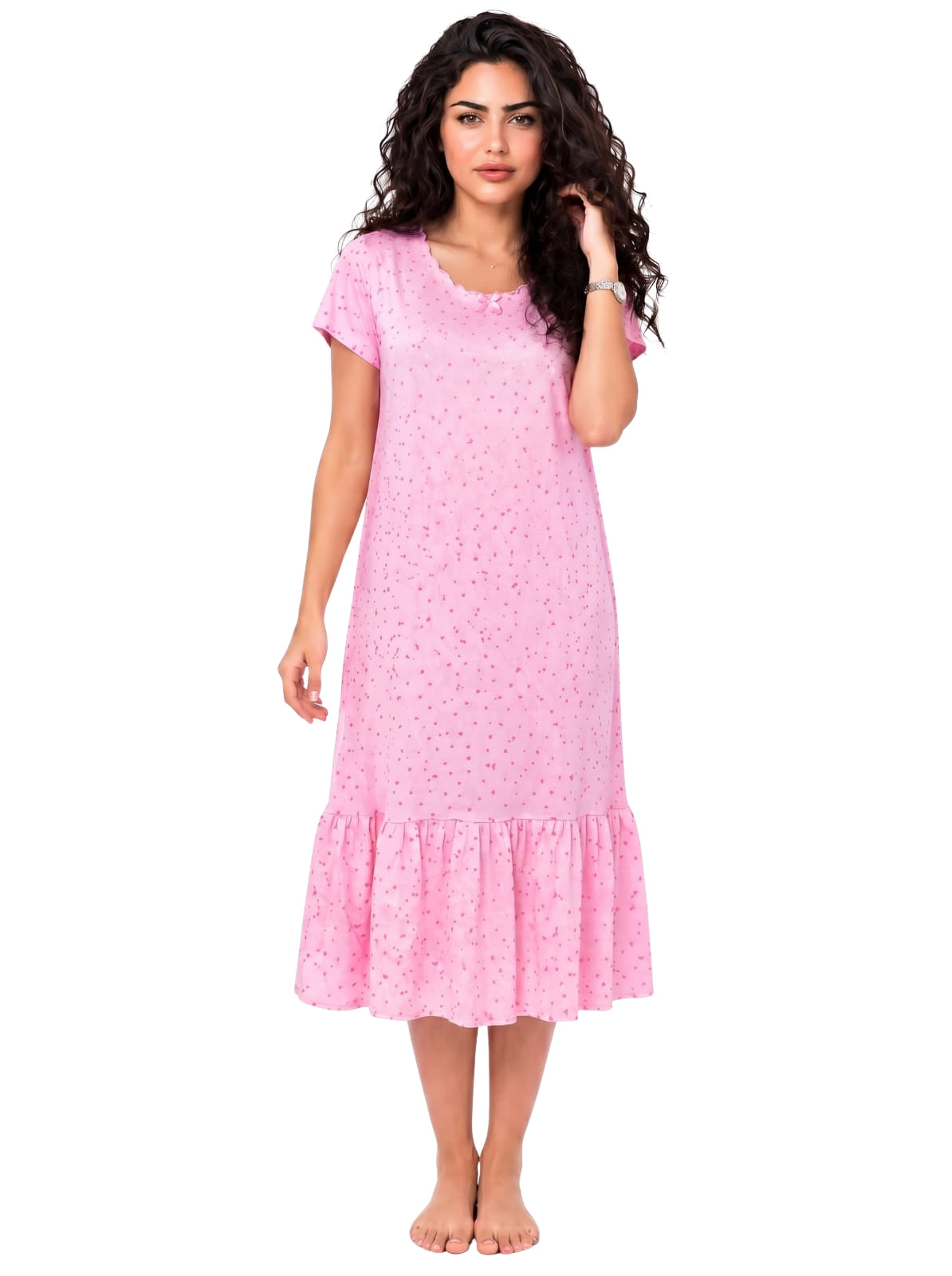 Cotton Nightgown - Pink/ fuchsia