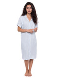 Striped Nightshirt - Baby Blue