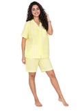Striped Pajama short - Yellow