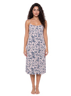 Cotton Strap Nightgown - Pink/Blue