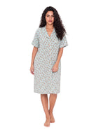 Floral cotton Nightshirt - Baby blue
