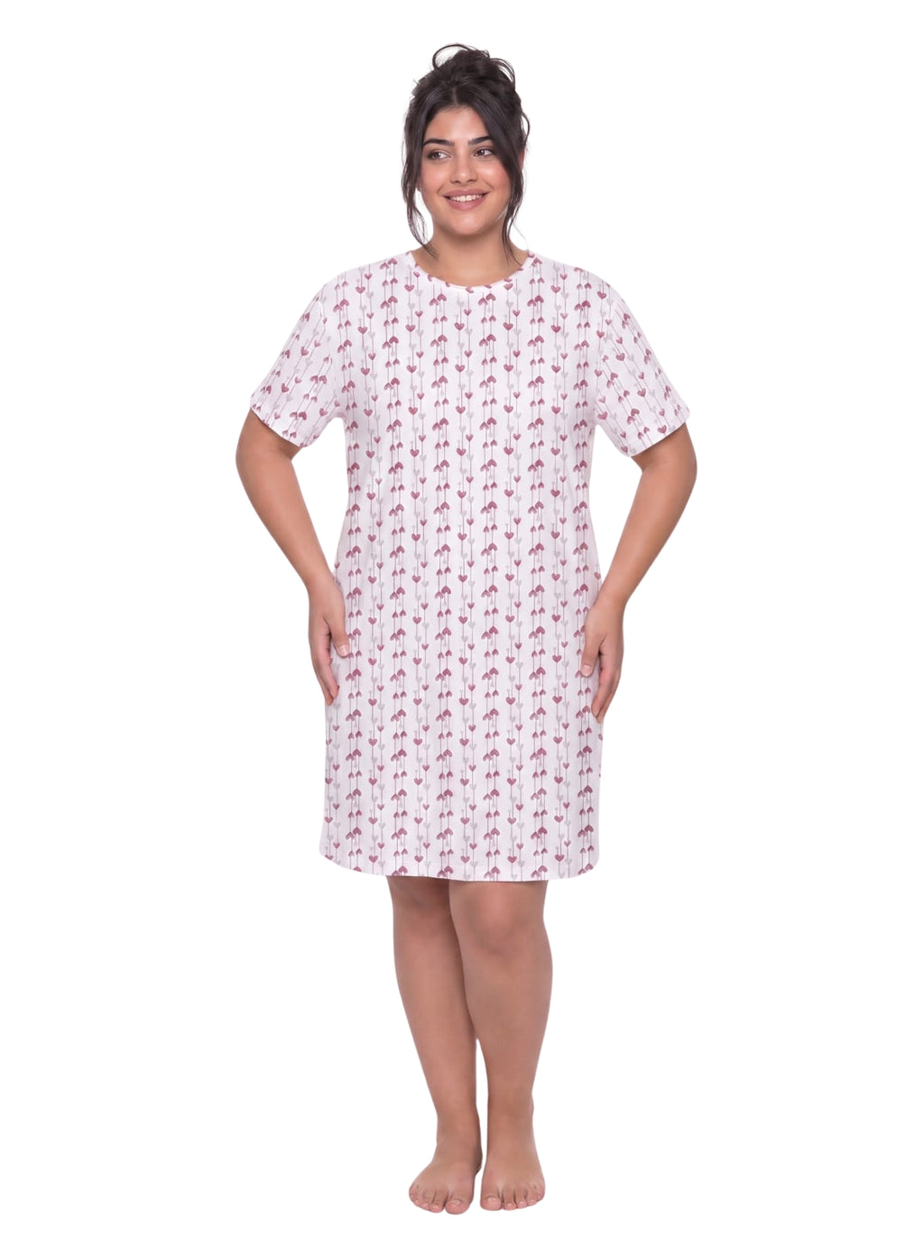 Cotton Nightshirt - Maroon