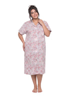 Floral cotton Nightshirt - Kashmir/Gray